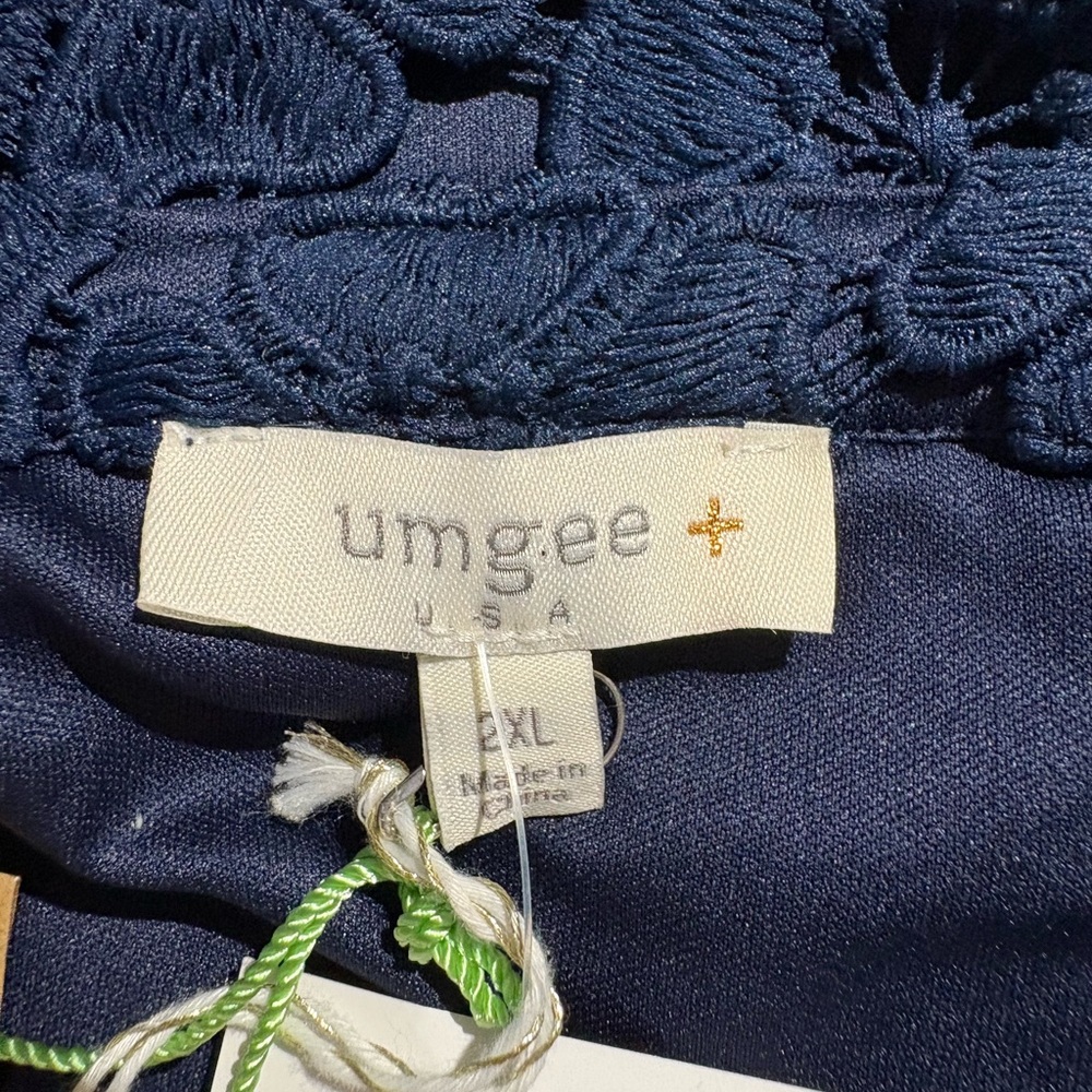 NWT Umgee blue lace heavy collared dress size XXL - Picture 6 of 7